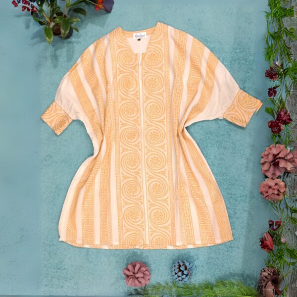 sajdhaj-yellow-jacquard-loose-kurta